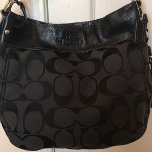 Coach Authentic Large Black Signature Bag- EUC